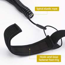 1 Stück fortschrittliche Surf-Leine, TPU, schwarz, leicht, maximale Stärke, für alle Arten von Surfbrettern, Strandutensilien, Strandaccessoires, Poolschwimmhilfe