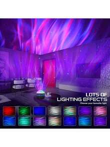 1pc Northern Lights LED Decorative Lamp, Dreamlike Aurora Pattern Ball Shaped Atmosphere Projector, Color Adjustable With Remote Control, Suitable For Holiday Decoration Effects Background, Room Decoration, Birthday Party Effects Led Lights Night Light Halloween Lights