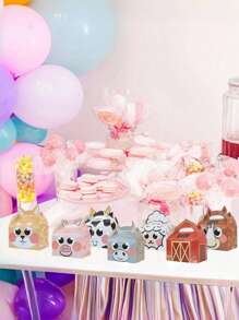 24 pièces Sacs-cadeaux thème animaux de ferme, boîtes-cadeaux créatives thème animaux, emballage en papier réutilisable, convient pour les cadeaux de fête, anniversaires, Noël, décorations de mariage, adapté aux fêtes d'anniversaire et célébrations