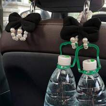 Bộ 2 móc treo túi xách ô tô hình nơ xinh xắn, đính ngọc trai trang nhã, móc treo đồ phía sau ghế xe hơi, móc treo túi xách tiện dụng gắn trên tựa đầu, phụ kiện trang trí xe hơi. - Nhiều màu - Xem 17