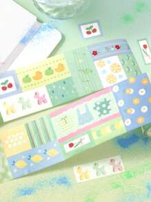 1 Roll Of Cute Illustration Die Cut Craft Decorations, Doodle Small World Series, Suitable For Gifts, Office, Home, Marking, Labels, Classroom, Entertainment Toys, Student Planner, Creative Vintage Decoration Stickers, DIY Fun, School Supplies,Back To School