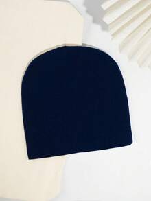 男女通用马卡龙色纯色针织便帽，Y2K 街头潮流亚克力帽秋季装