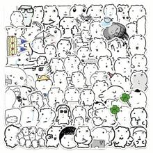 72 piezas de pegatinas de la serie de gatos de ojos hinchados, dibujos animados, graffiti, adecuadas para DIY, cuadernos, equipaje, cascos, tazas, cuadernos y talla grande