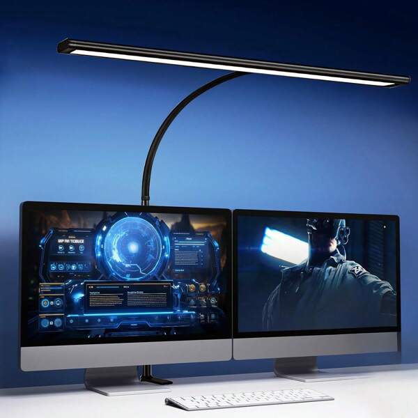 [10 Levels Brightness LED Desk Lamp] Super Bright LED Desk Lamp With Clip - 3 Color Modes, 10 Adjustable Brightness Levels, Flexible Gooseneck For Home Office And Reading - Eye Protection Technology, USB Powered (Adapter Not Included)