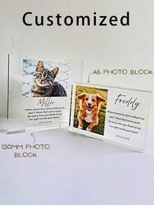 个性化亚克力照片定制装饰品，桌面纪念品，亚克力相框，完美的家居和办公装饰，感恩礼物或派对用品的理想之选，个性化照片展示，办公室装饰，平面印刷，家居生活，圣诞家居氛围，可重复使用，可爱，高品质 - 彩色 - 查看 5