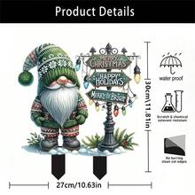 شكل بارز بابعاد من اكريليك لزينة الحديقة على شكل بابا نويل، ديكورات عيد الميلاد خارجية مقاومة للماء وقوية