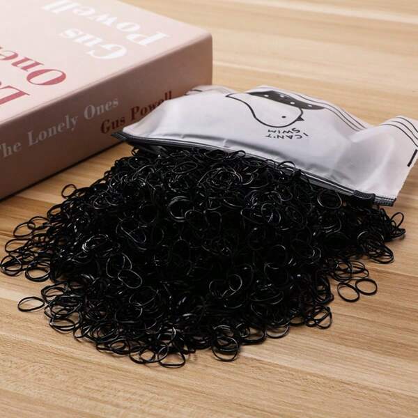 500pcs Solid Disposable Hair Tie Casual Ponytail Holders Hair Elastics Hair Rubber Bands Scrunchies Hair Rope Elastic Hair Tie