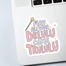 3pcs May All Your Delulu Come Trululu Funny Sticker - Durable & UV-Protected | Glossy Finish | Perfect For Laptops, Water Bottles, Phones | Ideal Gift For Book Lovers & Readers, For Return School, Book Lover Gifts,For Employees, Managers, And Colleagues,Perfect Cubicle Decor, Gag Gift For Work Or Motivational Reminder ﻿ School Supplies,Back To School