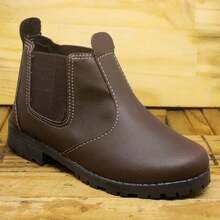 Jequinha Ankle Boots Elastic Combat Boots - Coffee Brown - View 2