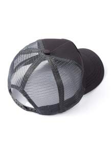 1pc Polyester Casual Sports Animal Embroidery Anti-UV Mesh Cap, Versatile Unisex Hat For All Season