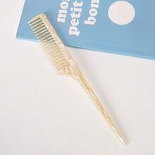 1pc Women's Portable Multi-Color Acetate Pointed Tail Wide Tooth Detangling Comb, Suitable For Long And Short Hair, All Hairstyles, Holiday Gift For Girlfriend And Mom - Multicolor - View 12
