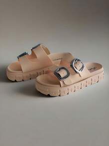1 Pair Women's Sports Sandals, Cushioned, Suitable For Yoga Pants, Open-Toe, Fashion & Versatile