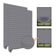 2pcs/Set, Multiple Color & Size Options, Minimalist Pleated Curtains, Semi-Blackout, Breathable, Easy Installation Without Drilling, Retractable, Customizable Fit All Rooms, Adds Elegant Style To Space