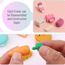 5/10/30 Random Style Cute Food Image Eraser Set - Mini Fruit, Vegetable, Dessert Image Erasers For Classroom Rewards And Party Gifts, Collectible Table Decorations - Various Fun Food Style Stationery, Perfect Student Rewards And Treasure Chests Filled With Prize Boxes, Fun Erasers, Classrooms, Cute Rubber Stationery,School Supplies,Back To School - Food Eraser - View 4