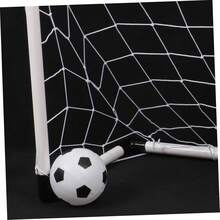 1 Set 92cm Indoor/Outdoor Football Goal, Random Color Football Pump Included, Sports Training Equipment - Black and White - View 4