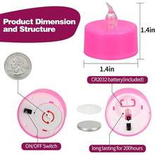 KOABY Tea Lights Candles LED Lights 12 Pack Warm White