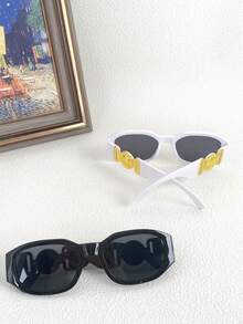 2 副 Y2K 几何眼镜（女士） - 彩色 - 查看 5