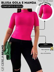 Women T-Shirts - Hot Pink - View 3