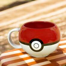 pokemon 1pc Ceramic Mug, Bow Handle Coffee Cup, Office Latte, Coffee Cup, Matcha Cold Brew Cup, Commercial Dessert Cup, Suitable For Afternoon Tea, Shopping, Photo Shooting, Birthday Gift
