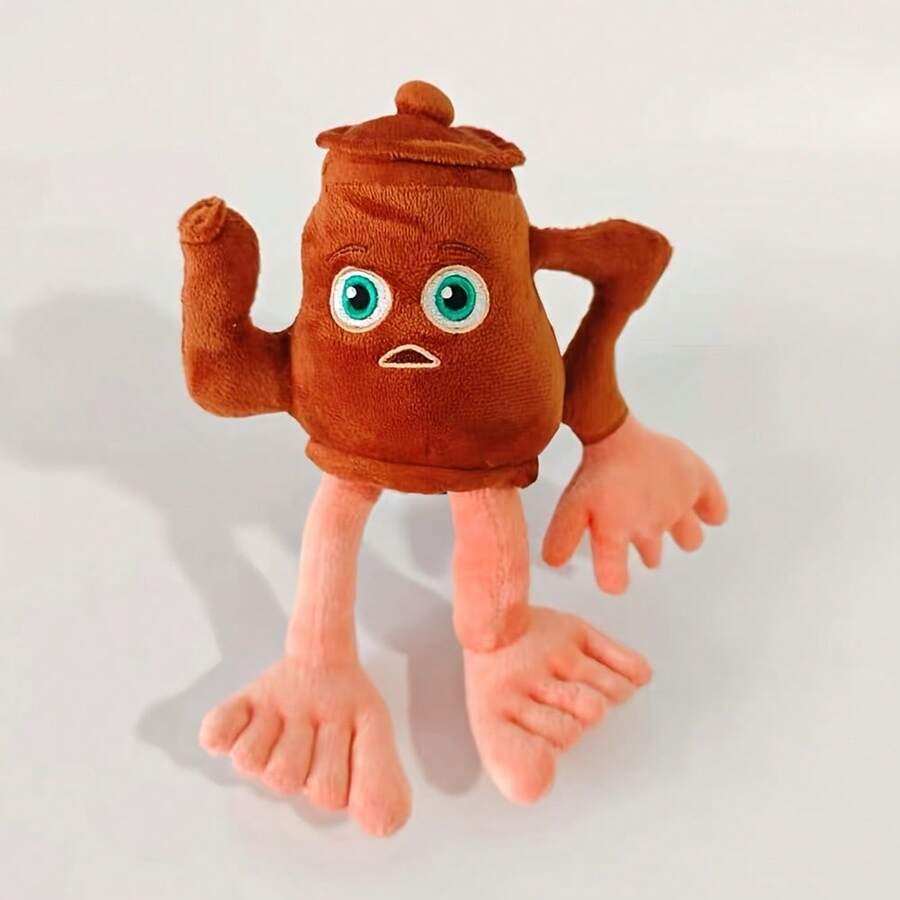 2Pcs-Tung Tung Tung Sahur Plush Toys Funny Shark Plush Dolls- Hilarious Meme Stuffed Animal, Soft & Huggable Mythological Creature Toy, Great Gift For Kids, Anime Fans & Prank Lovers - Teapot Person - 查看 1