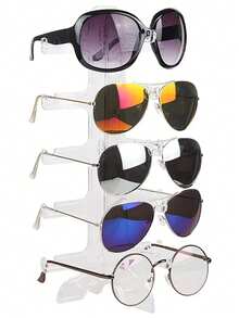 Sunglasses Display Stand Frame Multi-Layer Glasses Jewelry Necklace Pendant Holder Organizer, Eye-Catching Acrylic Sunglasses Display Rack Stand For Shop Retail Store Exhibition, Crystal Clear Glass Jewelry Display Stand Showcase - Multicolor - View 5