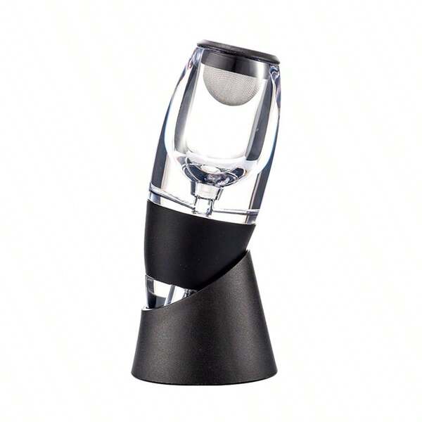 Carafe à vin rouge et décanteur, noir, avec support, pour vin rouge