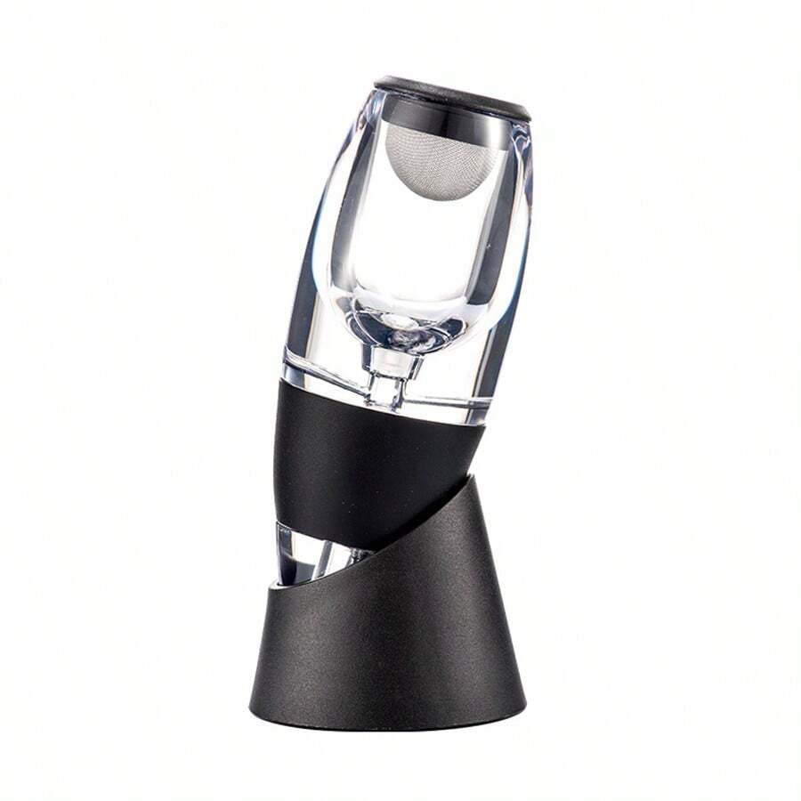 Carafe à vin rouge et décanteur, noir, avec support, pour vin rouge