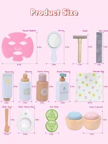 Wooden Pretend Makeup & Mask Set For Girls - Foster Creativity, Confidence, & Safe Play - Ideal Gift For Creative Minds