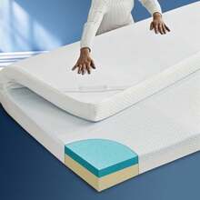 Cooling Mattress Topper Queen Size 3 Inch Firm Gel Memory Foam Mattres - 1 - View 2