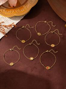 1 Stück Sommer Mode süß und vielseitig Blumen Vier Jahreszeiten Pflanze Serie Retro exquisite Damen Armband. Beschichtet mit 18K Gold, wasserdicht und schweiß fest, geeignet als Geschenk für Mütter, Ehefrauen, Freundinnen und als Damenschmuck