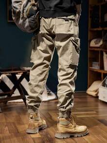Men's Summer Clothes Cargo Pants Mens Clothing Baggy Pants Man Men's Cropped Trousers Big Size Korean Dongdaemun 2025 Sport Gym - Màu Khaki - Xem 5