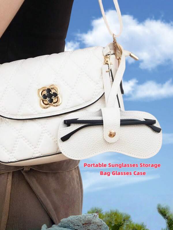 1 قطعة، 3 قطع،5 قطع علب نظارات مطرزة بأناقة، حقيبة تخزين نظارات الشمس جلدية بوليوريثان معلقة بشكل جميل، حافظة نظارات قابلة للنقل في السفر، خيار مثالي للهدايا