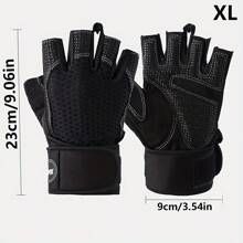 1 Pair Half Finger Gloves, Thin Fitness Workout Gloves, Anti-Slip Cycling Gloves For Outdoor