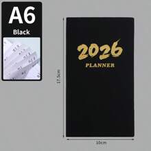 Cross Border 2026 English Schedule Book, 365 Day Time Management, Daily Plan Book, Pocket Notebook, Efficiency Manual,For School Supplies,Back To School