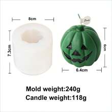 3 Style Pumpkin Ghost Candle Mold Heart-Shaped Scented Candle Gypsum Silicone Mold Making Resin Epoxy Tool For Halloween Part
