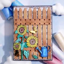 1pc Garden Fence Design Metal Cutting Die, Arts Paper Carving Template, For Paper Card Making, Scrapbooking, DIY Card Album Craft Decoration