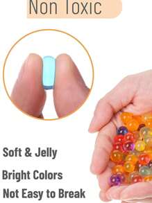 60,000 piezas Perlas de agua de colores, perlas de gel de agua para llenar jarrones, decoración navideña, centro de mesa para bodas, regalo perfecto