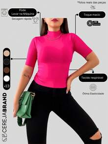 Women T-Shirts - Hot Pink - View 4