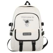 1 Pieza Mochila de Explorador Galáctico con Colgante de Astronauta. Bolsa Escolar con Temática de Astronauta. Estética Minimalista de Viaje Espacial. Mochila Escolar Ligera Personalizada. Mochila Portátil con Múltiples Compartimentos. Mochila de Compras - Multicolor - Ver 14