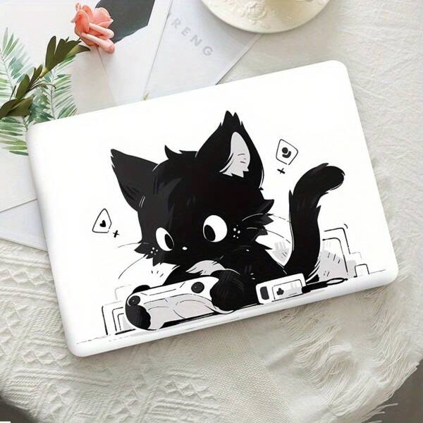 3pcs/Set Cat Themed Laptop Stickers, No Peeling Worries, DIY, Vivid Colors, Matte Finish, PVC Material, Self-Adhesive Installation, 1 Spare Included,School Supplies,Back To School