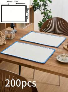 1/4/6/12 piezas Manteles individuales redondos con bordado de conchas marinas azules, decoración para el hogar y la cocina, manteles de mesa de comedor antideslizantes para tazas, vasos y platos para decoración de fiestas, cumpleaños y banquetes