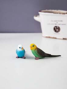 1pc Parrot Shaped Decorative Craft, Handmade Art Piece, Home Decor, Unique Small Gift, Suitable For Birthday, Graduation, Holidays, Christmas Gift For Family And Friends