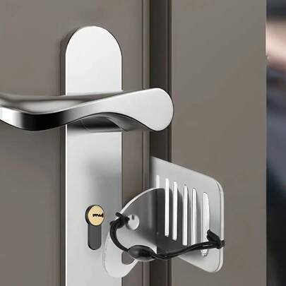 1/2pcs Portable Door Lock - Use This Hotel And Apartment Security Door Jammer To Enhance Your Travel, With Storage Pouch