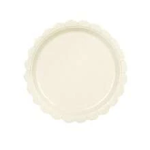 10 件/20 件/50 件/套，象牙色纸盘 7 英寸象牙色扇贝形盘子，米色纸盘扇贝形甜点盘一次性米色蛋糕纸盘，杯子和餐巾，派对用品米色扇形盘子餐巾杯，新生儿洗澡生日派对婚礼新娘派对用品 - 彩色 - 查看 7