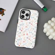 Funda para teléfono (1 unidad). Diseño floral pequeño rosa. Película dos en uno: duradera, resistente a los golpes y compatible con los modelos 16/15/14/13/12/11 Plus/Pro/Pro. Modelos, impresiones realistas que - Colores mixtos 1 - Ver 1