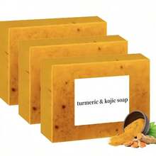 Lemon Turmeric Soap For Dark Spot Remover, Honey Glow Lemon Turmeric Kojic Soap Bar, 3x More Moisturizing For Face & Body, Skin Care Soap For All Skin Types, Deep Cleansing Moisturizing - Yellow - View 6