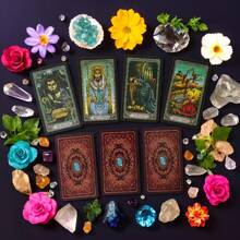 Gothic Tarot Cards - Premium Cardstock, Mystical Artwork, Vibrant Colors And Ornate Borders, Suitable For Holiday Gifts, Camping Parties, Outdoor Games, Divination, Gothic Decor, Captivating Illustrations, Luxury Paper Cards - Dark Mansion - View 2
