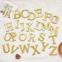 1 Piece 3D Acrylic Mirror Letter Art Wall Sticker - Light And Shadow Intertwined Space Aesthetic Symbol, Gold/Silver/Black/Rose Gold Oversized Letters Self-Adhesive Home Decorative Letter Logo Art Sticker, Artistic 3D Thickened Acrylic Mirror Letters Wall Sticker (3.93/5.9/7.87/11.81 Inches)