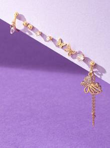 Pacote com 9 brincos de borboleta de zircônia, conjunto com brincos minimalistas de , brincos de punho, conjunto de brincos de orelha empilhados para mulheres