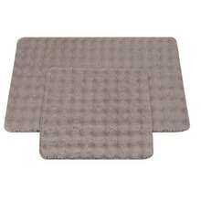 2-Piece Non-Slip Bath Mat Set – 60x100 Cm + 50x60 Cm – Soft 100% Polyester – Dotted PVC Backing – Machine Washable, Quick-Drying – Bathroom & Indoor Use – Made In Turkey